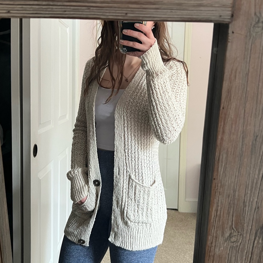 Tan knitted cardigan